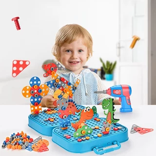 ของเล่นช่างซ่อม DIY ของเล่นเสริมพัฒนาการ ของเล่นเครื่องมือช่าง 230PCS กล่องซ่อมเครื่องมือสำหรับเด็ก