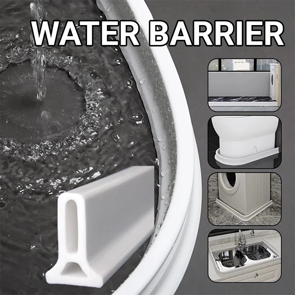 🚿แถบกั้นน้ำอ่างล้างหน้า – 360°กั้นน้ำทั่วถึง มีกาวในตัว สะอาดไม่สกปรก!