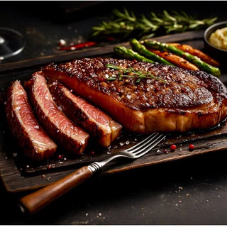 สเต็กเนื้อสันนอกโคขุน Sirloin ขนาด 1000 กรัม โคขุนแท้100%
