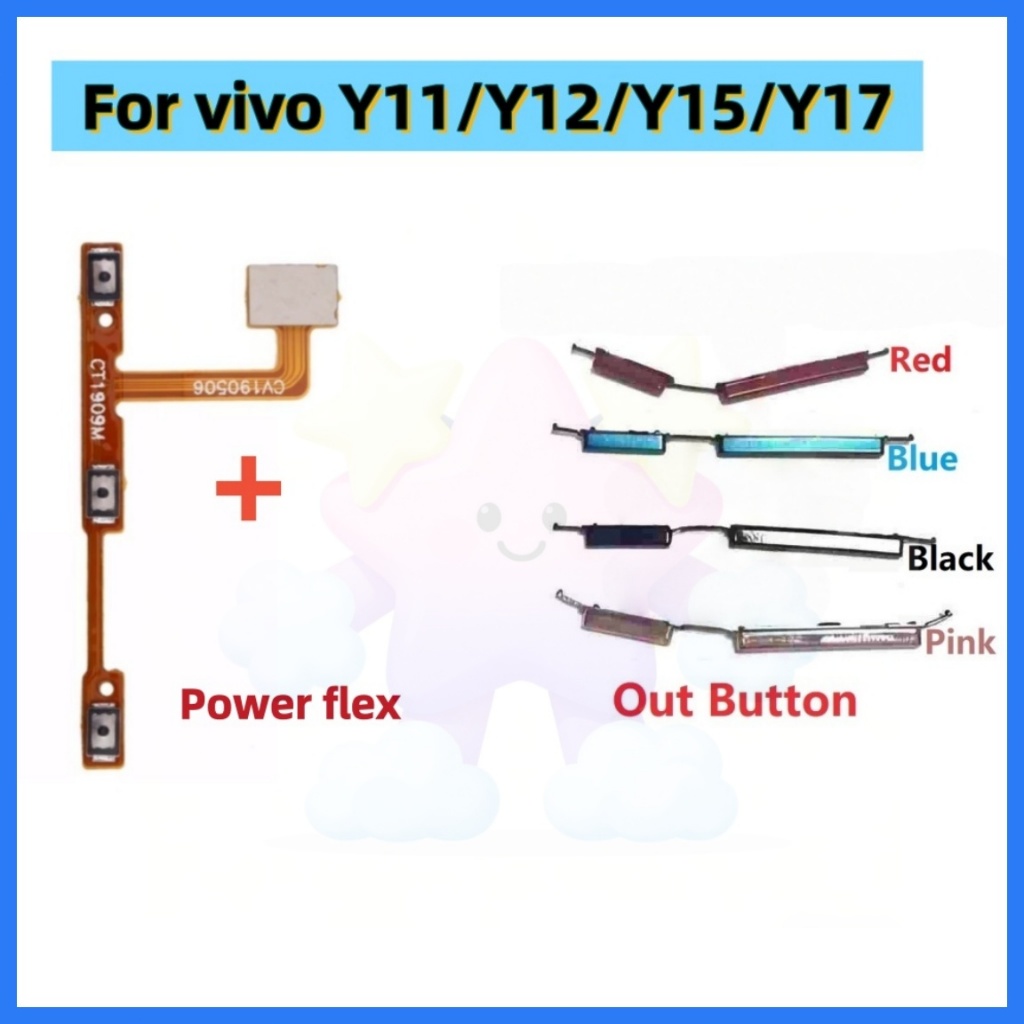 แพรปุ่มสวิตปิดเปิด ปุ่มเปิดปิดนอก ปุ่มเพิ่มเสียงนอก แพรเพิ่มเสียง สําหรับ vivo Y11 Y12 Y15 Y17