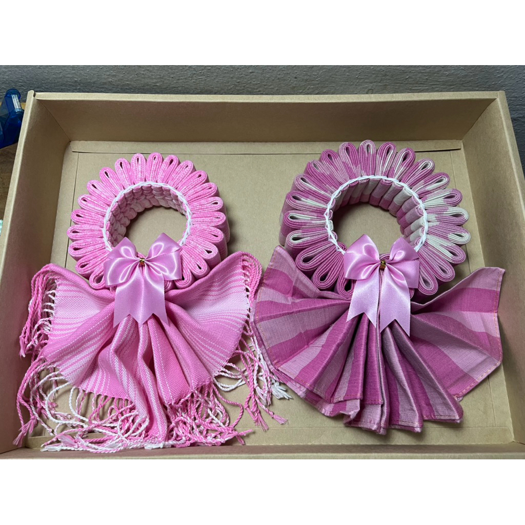 มาลัยผ้าทอมือ+มาลัยผ้าขาวม้า พร้อมกล่องใหญ่ (เลือกสีในแชท)