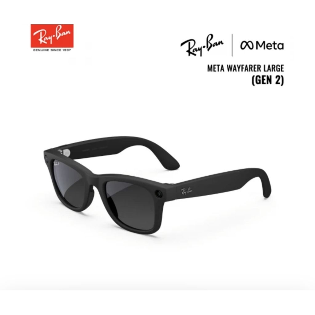 rayban meta smart glasses gen2 WAYFARER Shiny Black Frame ของแท้ มือสองสภาพใหม่