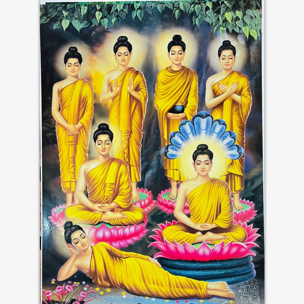 รูปภาพ พระพุทธเจ้า ขนาด 15x21 นิ้ว ภาพติดผนัง นำไปใส่กรอบ