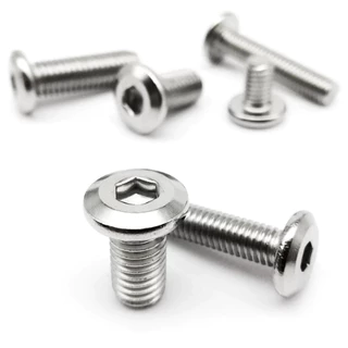 สกรูหัวจมแบน สแตนเลส สตีล 304 เกลียวมิลตลอด ขนาด M6 Round Flat Hex Socket Screws Stainless Steel 304.