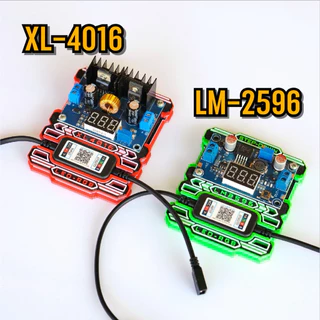 ฐานยึด สเต็ปดาวน์+กล่องคุมไฟ LM-2596 / XL-4016 พร้อมน็อตฟรี (ไม่รวมอุปกรณ์)