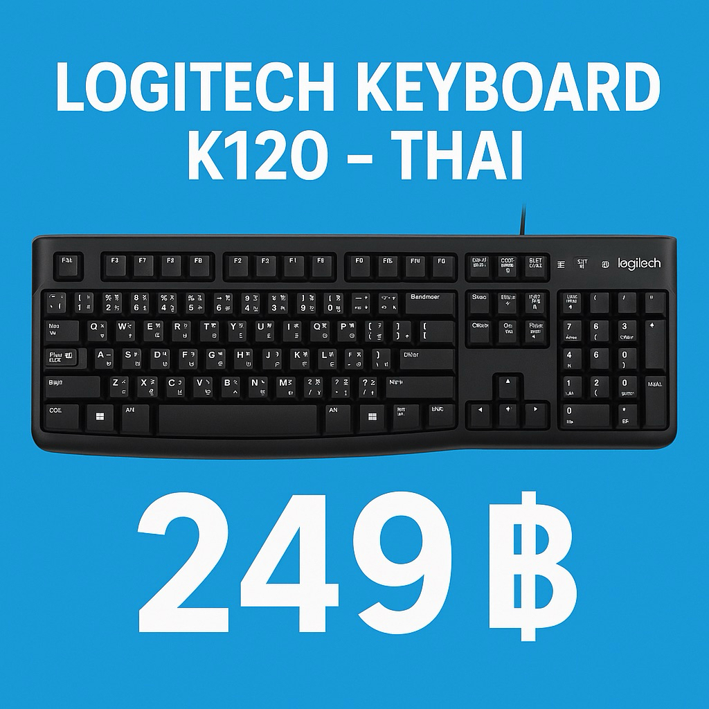 Logitech Keyboard K120 – THAI (คีย์บอร์ดไทย)