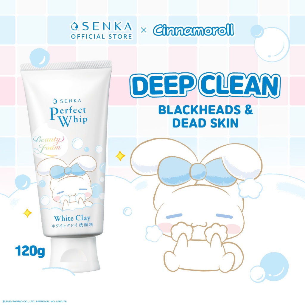 SENKA Perfect Whip White Clay Cinnamoroll 120g