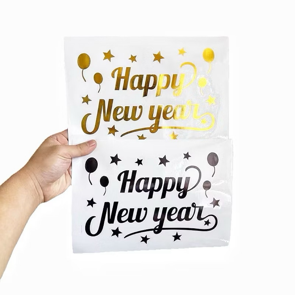 🔥🇹🇭พร้อมส่ง🔥สติกเกอร์ติดลูกโป่ง ติดกล่อง HBD HNY MCM ANNIVERSARY CONGRATULATIONS - รูปที่ 2