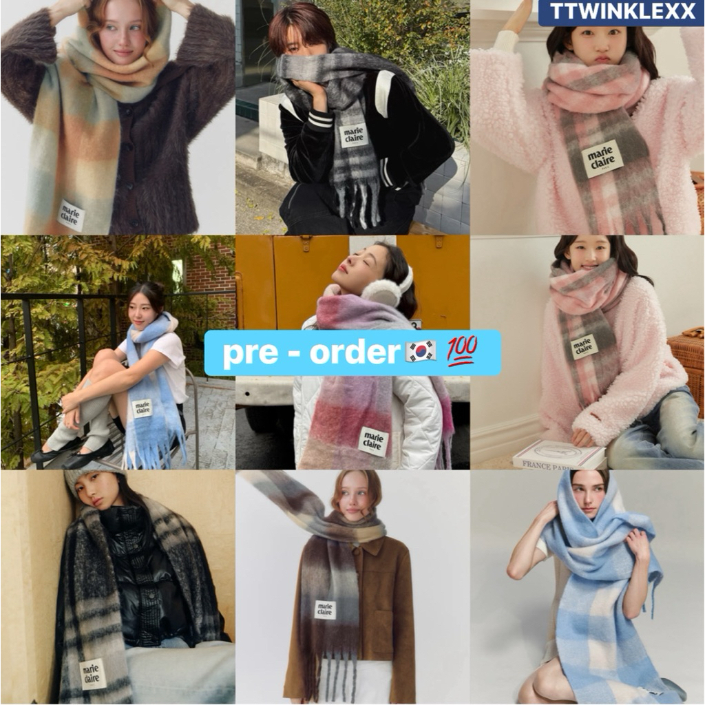 Pre-order ของแท้ marie claire ผ้าพันคอ ทุกแบบค่ะ รอสินค้า7-15วัน