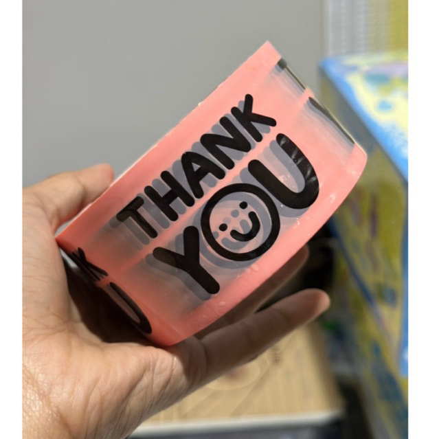 ส่งไว 🔥 เทป Thank you 2 นิ้ว 45 หลา (1ม้วน) Thank you tape เทปปิดกล่อง ติดกล่อง กาวเหนียว