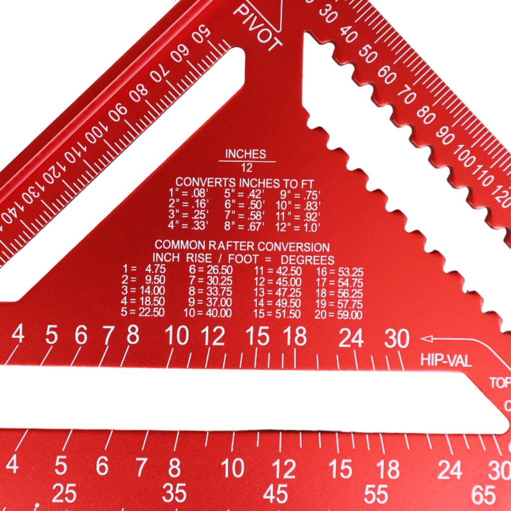 สามเหลี่ยมเมตริก ไม้บรรทัดสามเหลี่ยมอลูมิเนียม เครื่องมือวัดความแม่นยำ ขนาด 7 นิ้ว และ 12 นิ้ว วัดมุม ฉากวัดมุม ไม้โปร - รูปที่ 7