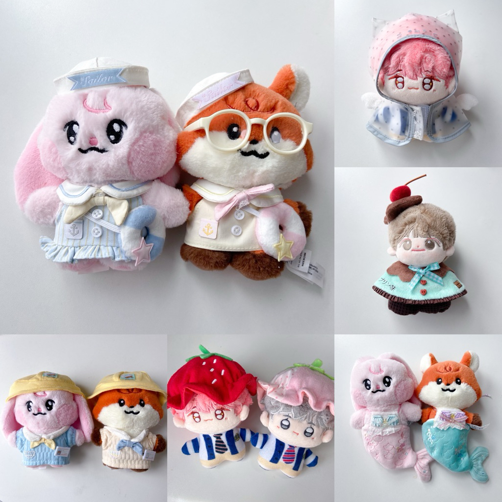 ♡ พร้อมส่ง | bunny & doll cloth ชุด เสื้อผ้า หมวก น้องกระต่าย ชุดตุ๊กตา 10 cm