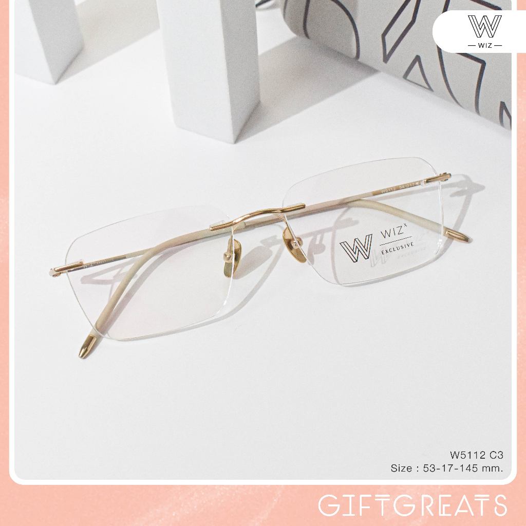 WIZ รุ่น W5112 กรอบแว่น กรอบเจาะ แว่นไร้กรอบ ไทเทเนี่ยม