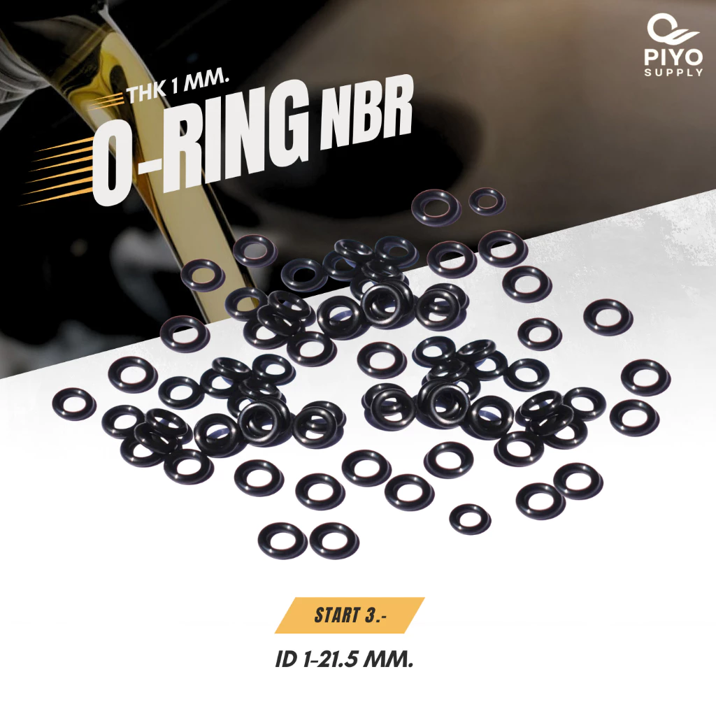 โอริง O-Ring วงใน ID 1 - 21.5 mm ความหนา 1 มิล ยางโอริง NBR 70 เลือกขนาดได้ ยี่ห้อ GAPI นำเข้าจากอิตาลี ของแท้ 100%