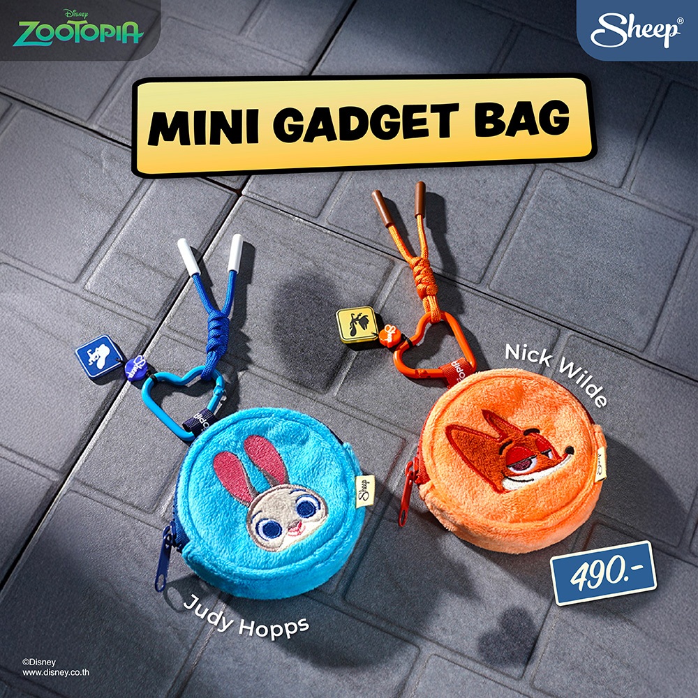 [Mini Gadgets Bags Zootopia] Zootopia Limited Collection กระเป๋าซิปรูดMini Gadget ซูโทเปีย กระเป๋า For Airpods Pouch Bag