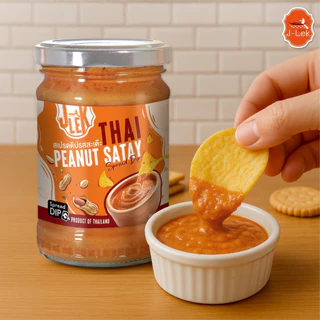 J-Lek (เจ๊เล็ก) น้ำจิ้มสะเต๊ะ ซอสสะเต๊ะ Satay Sauce (Thai Peanut Satay Sauce230g)