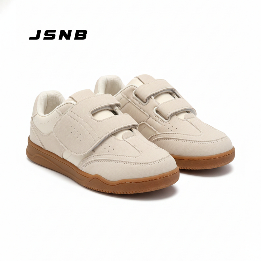 JSNB ส่งฟรี รองเท้าลำลองผู้หญิง สายรัด Velcro PU สวมใส่สบาย ใช้งานได้หลากหลาย รองเท้านักเรียน สวมใส่ง่าย [LN729]
