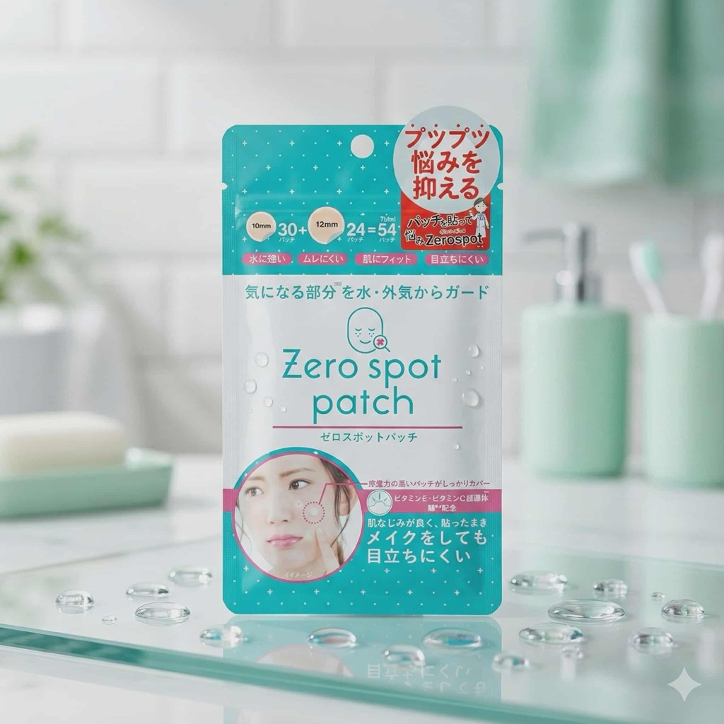 แผ่นแปะสิวยุบ สำหรับหัวสิวอักเสบ  Zero Spot Patch CICA 54 ดวง🇯🇵