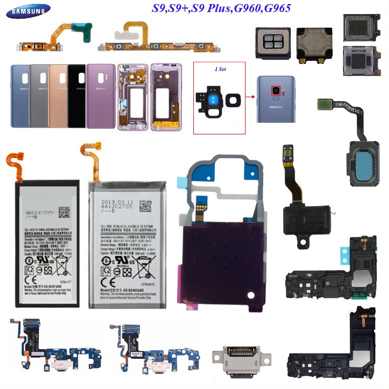อะไหล่มือถือ Samsung S9,G960,S9+,S9 Plus,G965/สายแพร/ลำโพง/กระดิ่ง/ฝาหลัง/ถาดใส่ซิม/แบต EB-BG960ABA,EB-BG965ABE