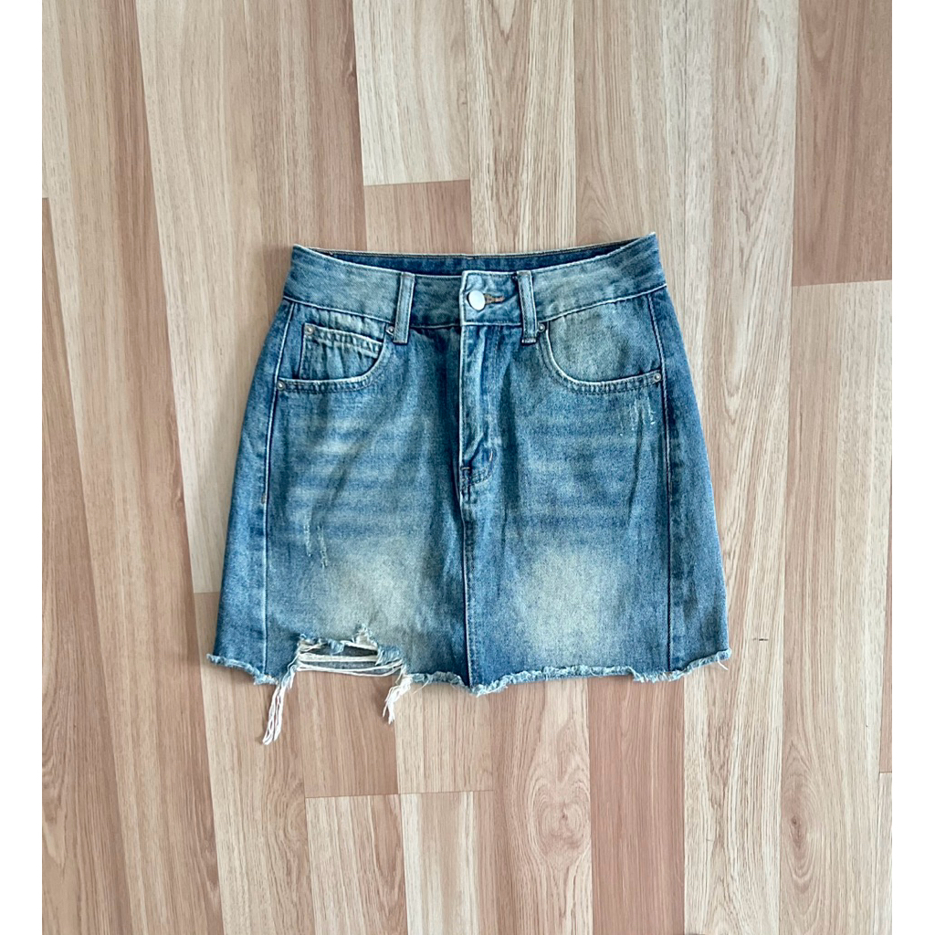 dazy denim skirtสีสนิม