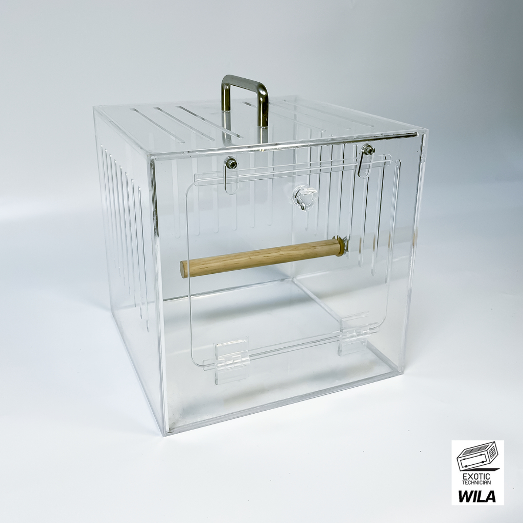 กรงพกพาอะคริลิค พร้อมหูหิ้ว ขนาด 20 cm ตู้พกพา กรงเล็ก พร้อมหูหิ้ว - รูปที่ 5