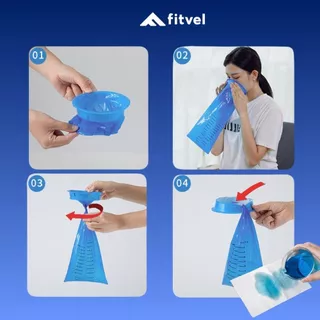 fitvel ถุงปัสสาวะ 600 - 1,000 CC. ถุงฉี่แบบพกพา ใช้ได้ทั้งผู้หญิงและผู้ชาย EMERGENCY URINE BAG
