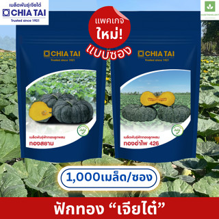 1,000เมล็ด/ซอง ฟักทอง ทองสยาม ทองอำไพ 426 จากเจียไต๋ เมล็ดพั…
