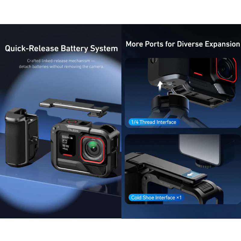 Telesin Insta360 Ace Pro / Ace Pro 2 Street Grip Kit ชุดกริปจับกล้องแอคชั่น thumbnail 6