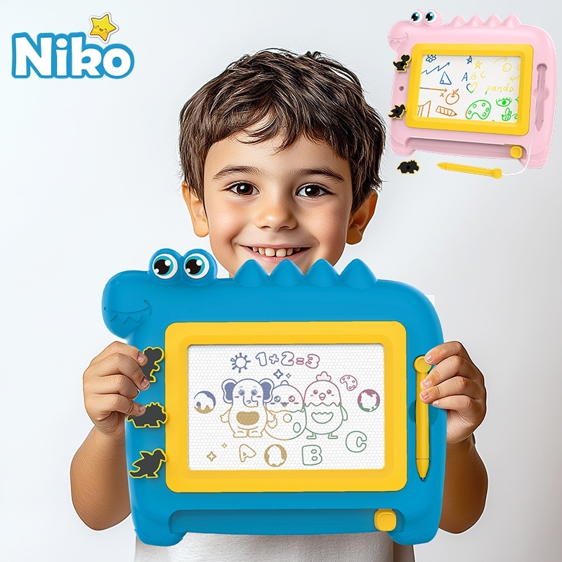 NIKO กระดานวาดภาพแม่เหล็กไดโนเสาร์ กระดานวาดภาพลบได้ กระดานวาดภาพ ของเล่นของขวัญเพื่อการศึกษาช่วงต้น