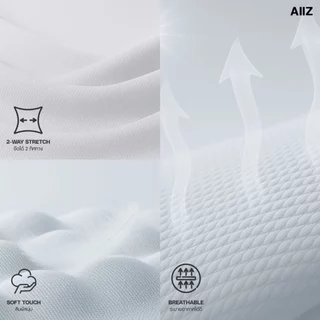 AIIZ เสื้อโปโลผู้ชายผ้าปิเก้โลโก้สิงห์ AIIZ Men's Big Lion Pique Polo Shirt
