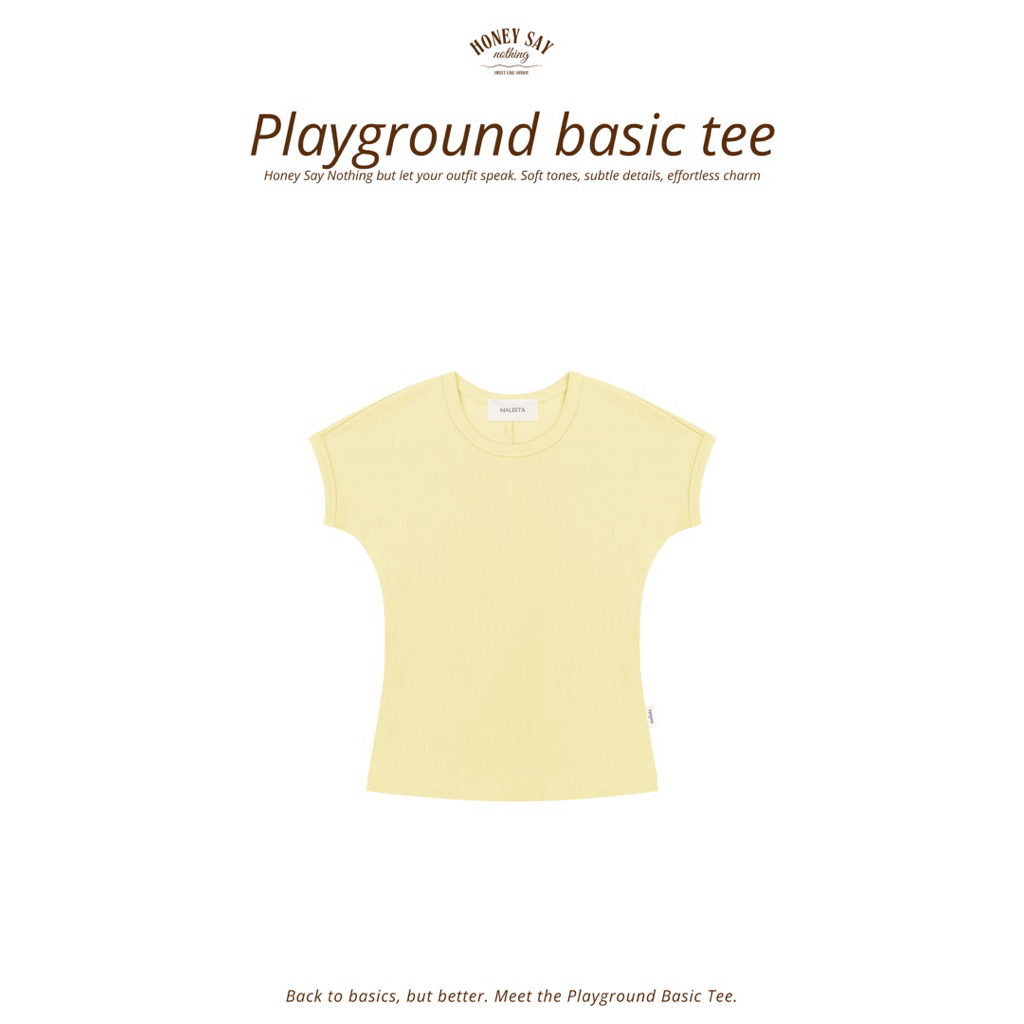Malista – Playground Basics Tee เสื้อยืดผ้าร่อง ราคา ถูกที่สุด ดีลบีเคเค แกลเลอรีภาพที่ 6