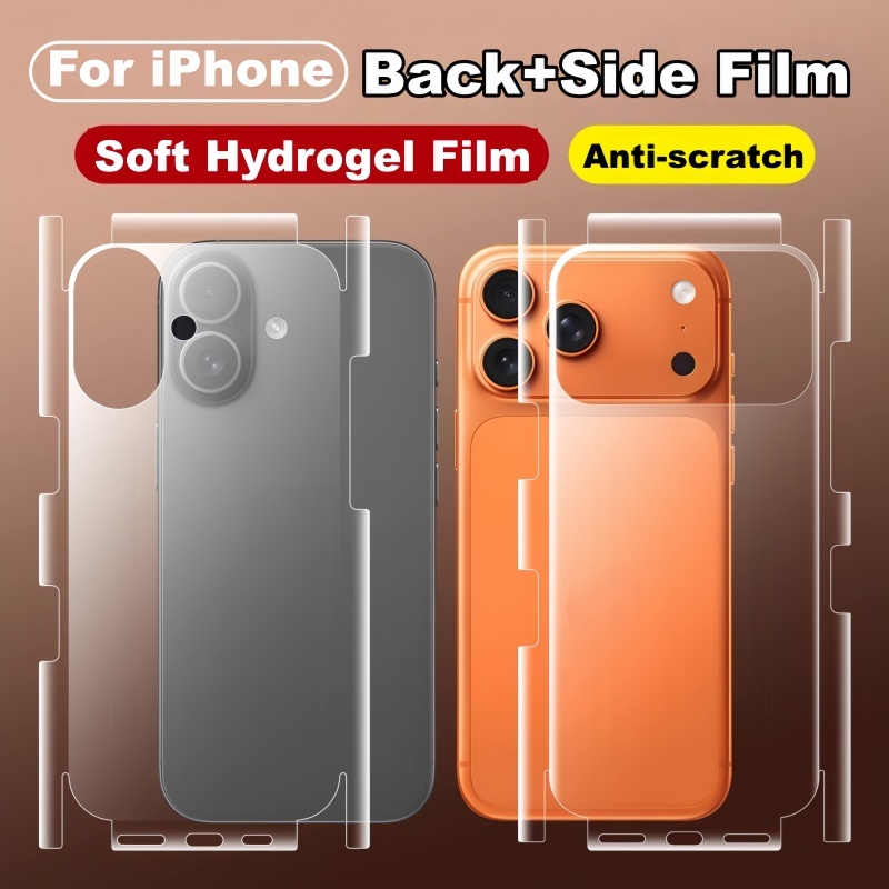 For iPhone 17 pro max 16 15 14 13 Pro Back Film Soft Side+Back Protective Film For iPhone 17promax H