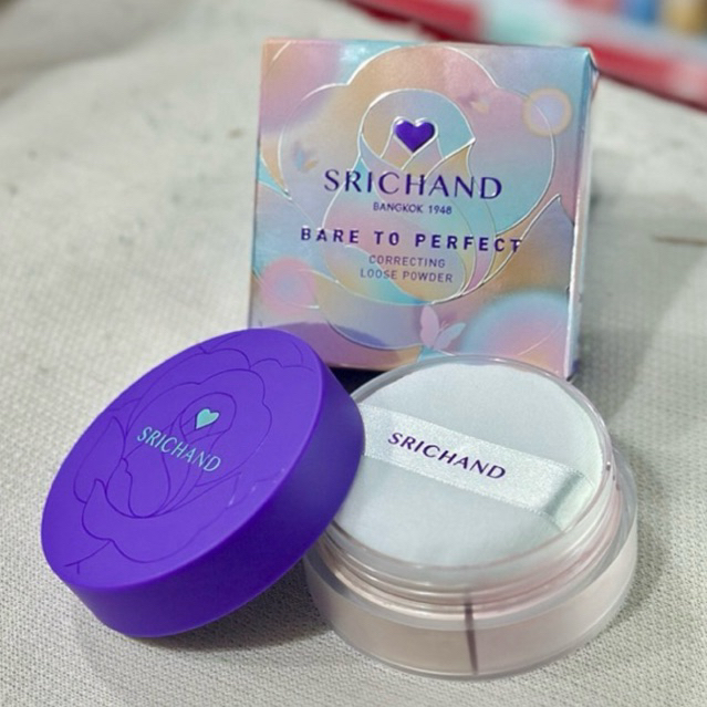 SRICHAND Bare To Perfect Correcting Loose Powder แป้งฝุ่นคอร์เรคติ้ง เบลอผิว ปรับโทนผิวเนียนสม่ำเสมอ 12 กรัม