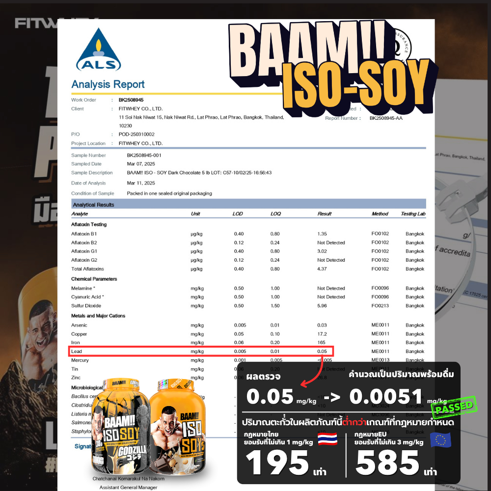 [ชุดโปรโมชั่นเซ็ต] BAAM ISO - SOY LIFT (5 LB) | โปรตีนจากถั่วเหลือง เหมาะสำหรับแพ้นมวัว - รูปที่ 4