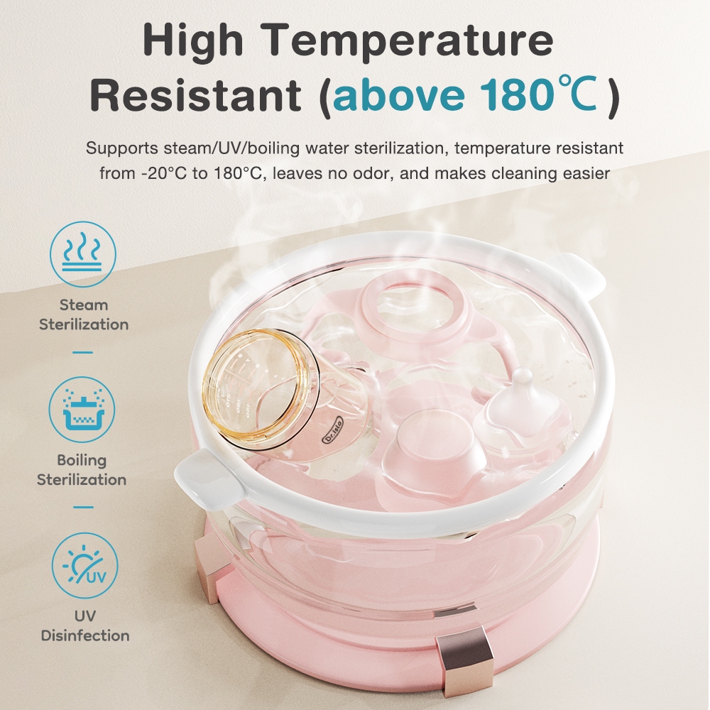 Dr.isla ขวดนม ขวดนมเด็ก 5oz/8oz/11oz จุกนมที่เอียงได้รับการออกแบบมาเพื่อเลียนแบบการให้นมบุตร PS74 - รูปที่ 3