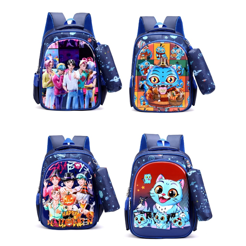 กระเป๋าเป้3D14นิ้ว กระเป๋าสะพายใส่กระดาษA4ได้ สินค้าในไทยพร้อมส่ง - รูปที่ 4