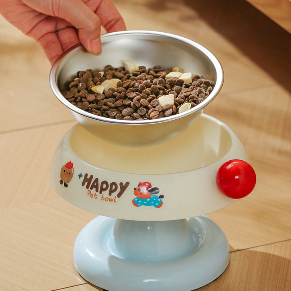 ถ้วยอาหารสัตว์เลี้ยง ถ้วยข้าวแมว ถ้วยข้าวสุนัข ถ้วยข้าวสัตว์เลี้ยง ชามอาหารสัตว์เลี้ยง ชามสแตนเลส ถอดออกได้ มียางกันลื่น