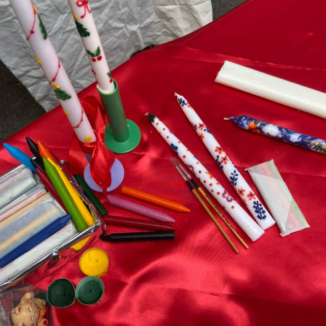 Set Diy gift เพ้นท์เทียนหอมเทศกาล มีกลิ่นหอม workshop พร้อมส่ง