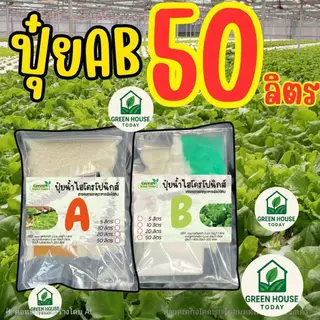 ปุ๋ย AB ปุ๋ยไฮโดรโปนิกส์ ปุ๋ยเอบี ขนาด(**5 ลิตร**)(*10 ลิตร**) ปุ๋ยผักสลัด ใช้ได้ทั้งระบบน้ำนิ่ง และ น้ำวน