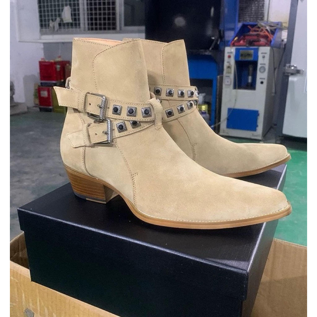 Chelsea boots angkus belt Suede เชลซีบูทหนังกลับ