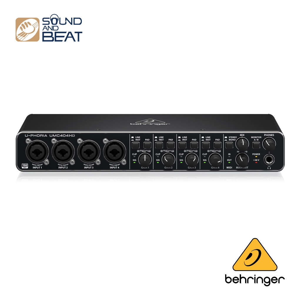 ออดิโอ อินเตอร์เฟส Behringer U-PHORIA UMC 404 HD