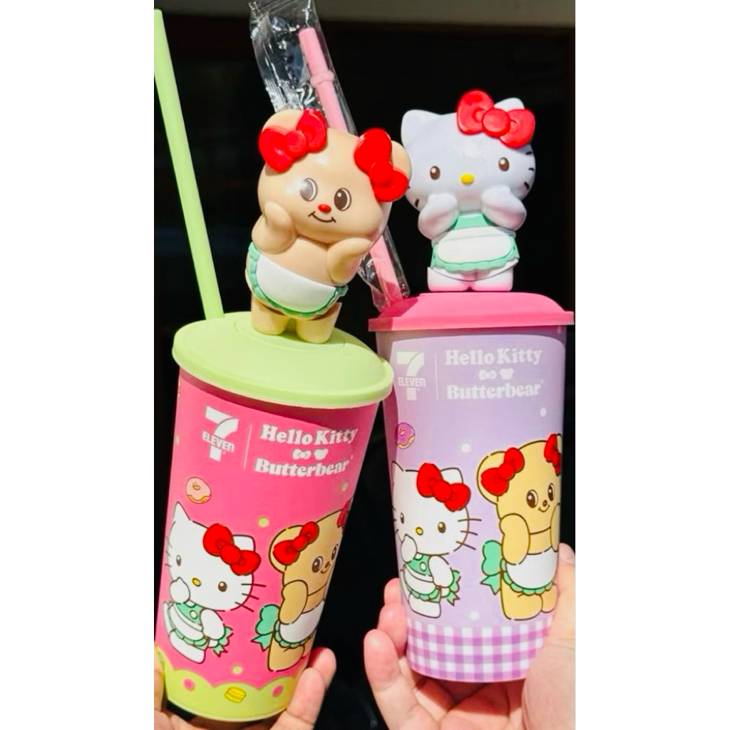 7-11 x Hello Kitty X Butter Bear x All Cafe แก้วน้องเนยดุ๊กดิ๊ก แก้วคิตตี้ร่าเริง หมีเนย สินค้าพรีเมี่ยม 7 Eleven 2025