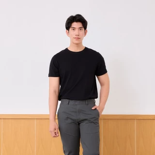 Khaki Bros. - Round Neck T-Shirt - เสื้อยืดคอกลมแขนสั้น - KMK1K802