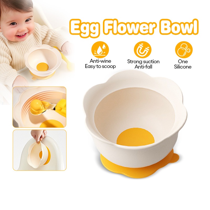 [รุ่นใหม่] ชามดูดซิลิโคน สำหรับเด็ก ชามดูดด้านล่าง ชามข้าวเด็ก ชามก้นดูด นึ่งได้ ไมโครเวฟได้