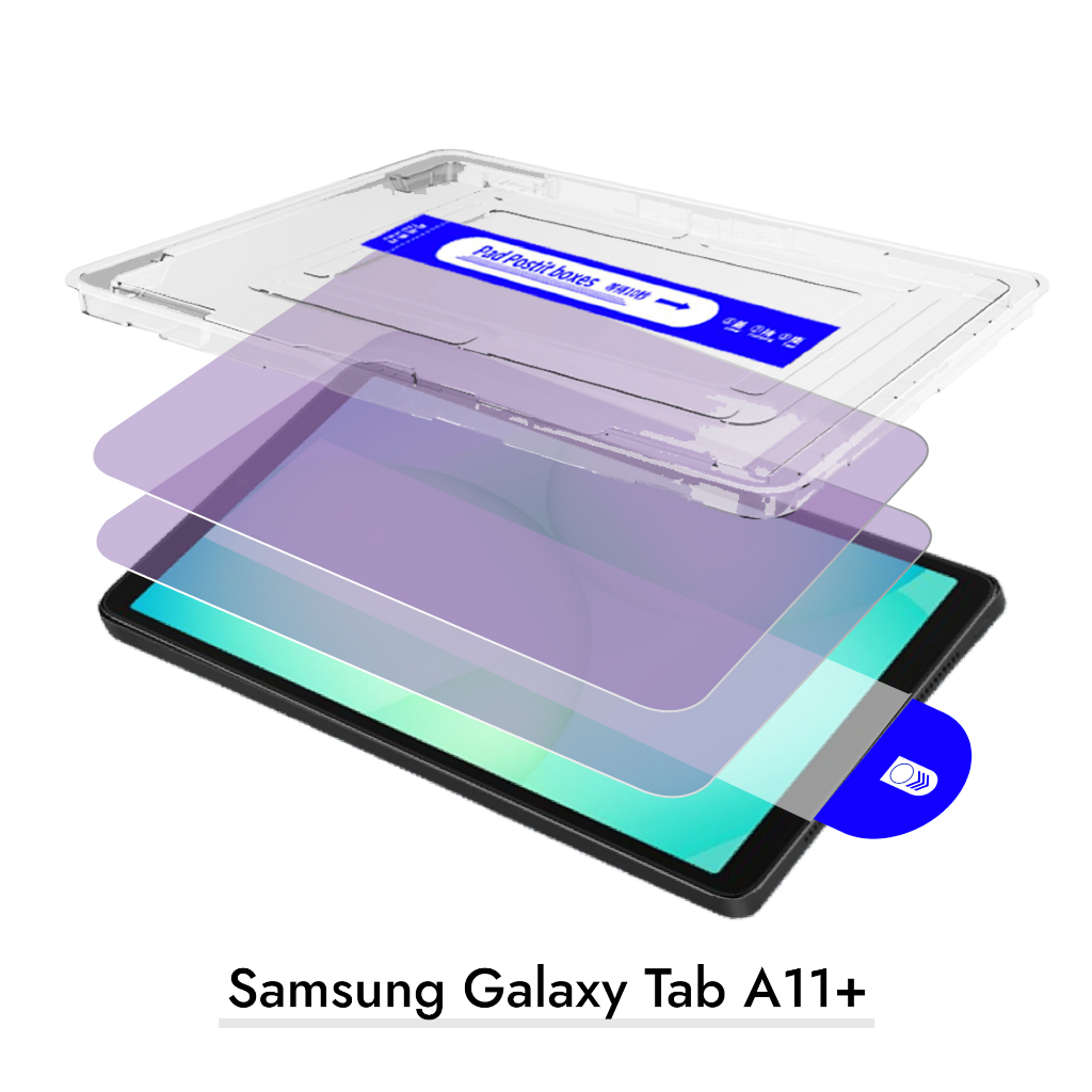 ฟิล์มกระจก พร้อมบล็อคติดตั้ง สำหรับ ซัมซุง แท็ป เอ11พลัส Tempered Glass Screen Protector For Samsung Galaxy Tab A11+ รูปที่ 3