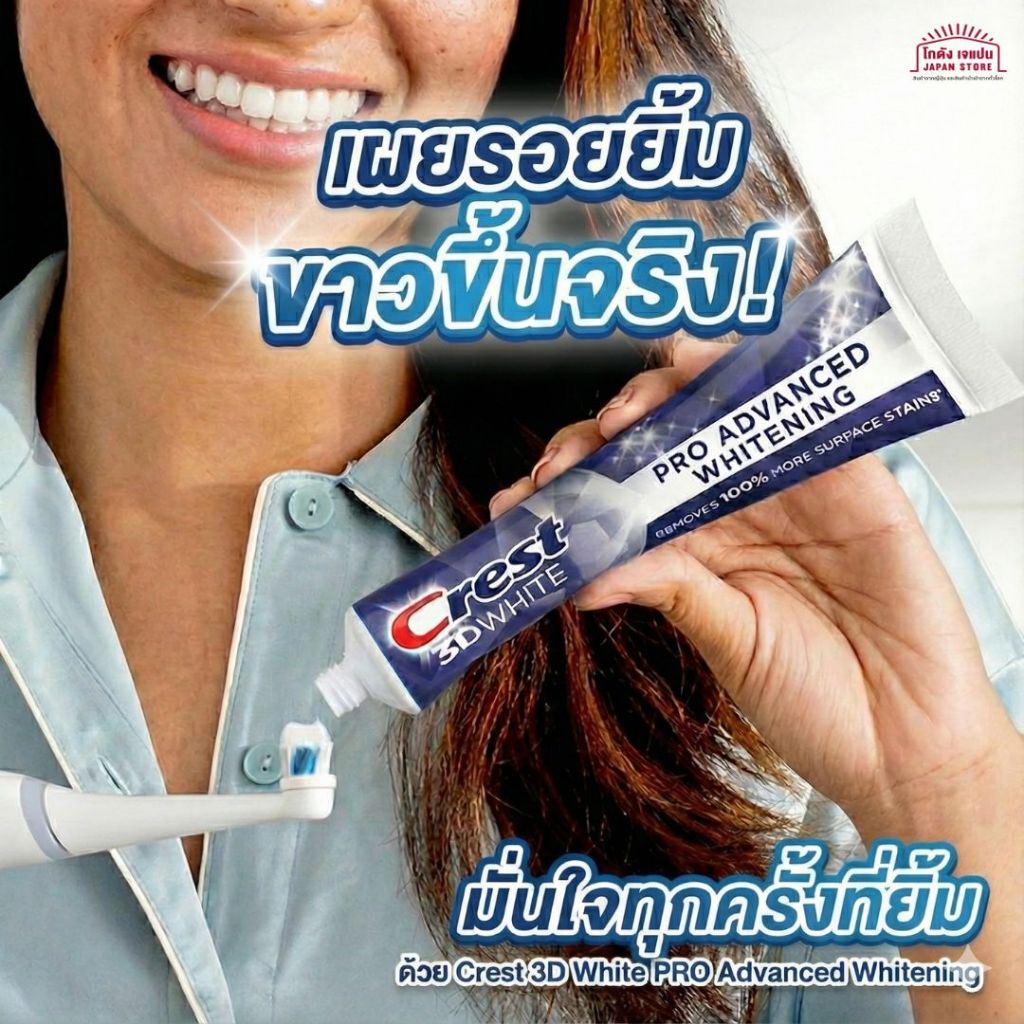 ยาสีฟัน เพื่อฟันขาว ยาสีฟันฟันขาวรุ่นท้อป Crest 3D White Pro Advanced Whitening Toothpaste อันดับ 1 จาก อเมริกา ขนาดใหญ่