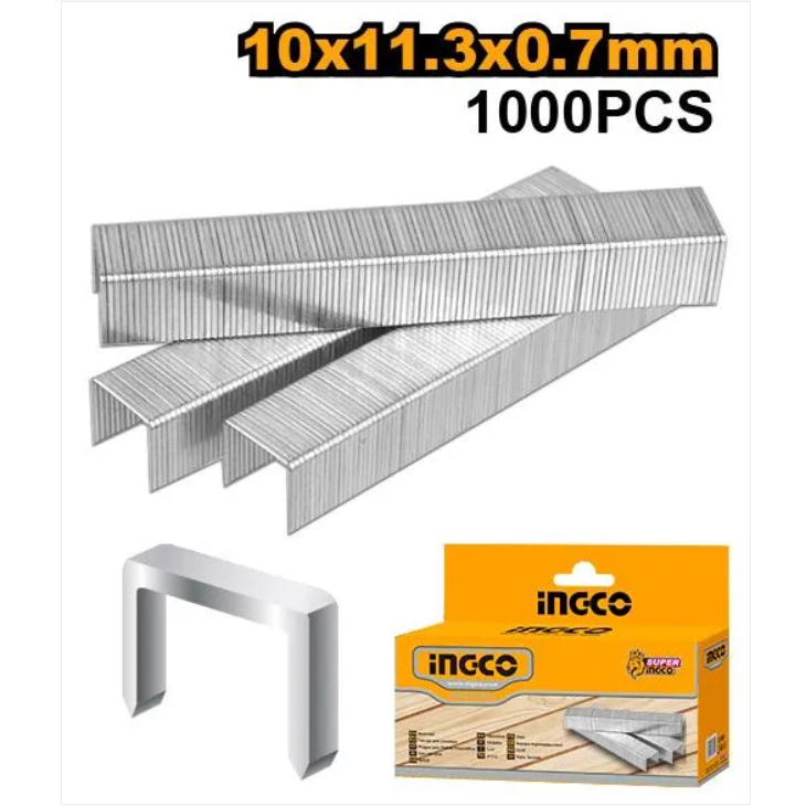 INGCO STS0110 ลวดเย็บ ลูกแม็กซ์ 10 มม. หนา 0.7 มม. กว้าง 11.3 มม.