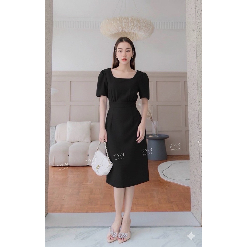 K•Y•N เดรสทำงาน เดรสออกงาน เดรสดำ งานป้าย1201 – โปรปัง