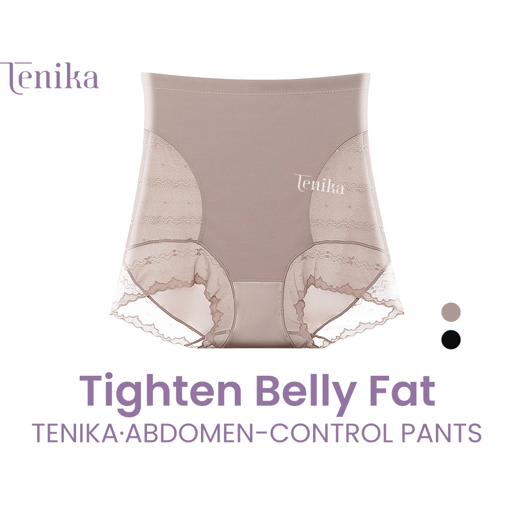 TENIKA กางเกงเก็บพุง เอวสูง ไร้ขอบ Ice Silk กางเกงในไร้ขอบ Shapewear