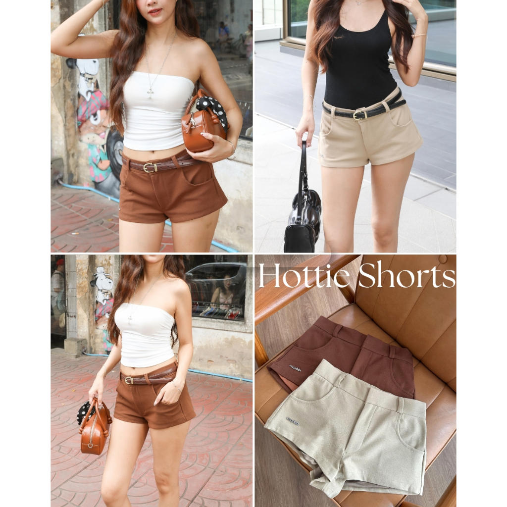 COZY CLUB. - HOTTIE SHORTS กางเกงขาสั้นเอวต่ำ ทรงสวยแซ่บโชว์เรียวขา